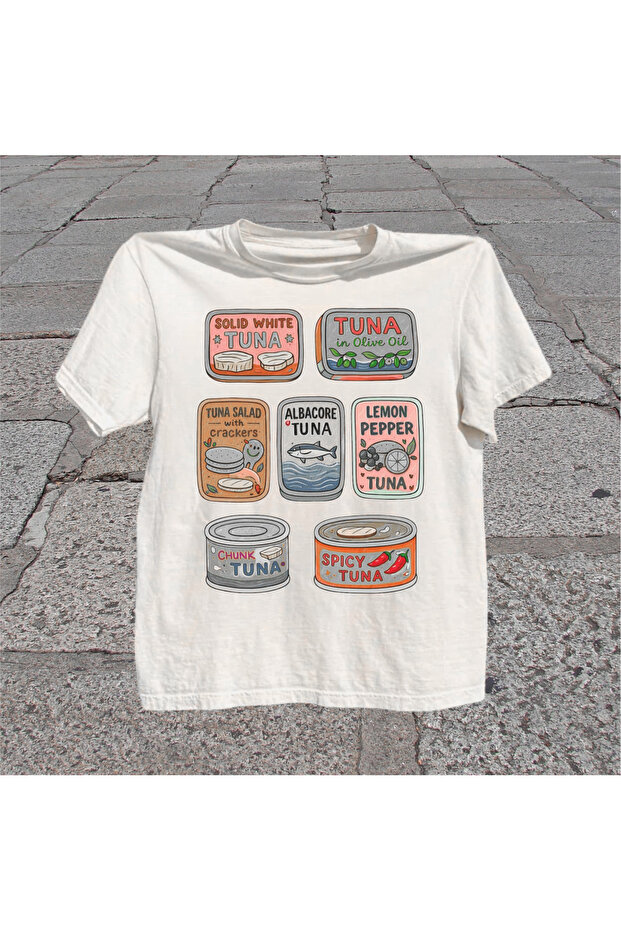 Tuna Printed Unisex Oversize T-Shirt