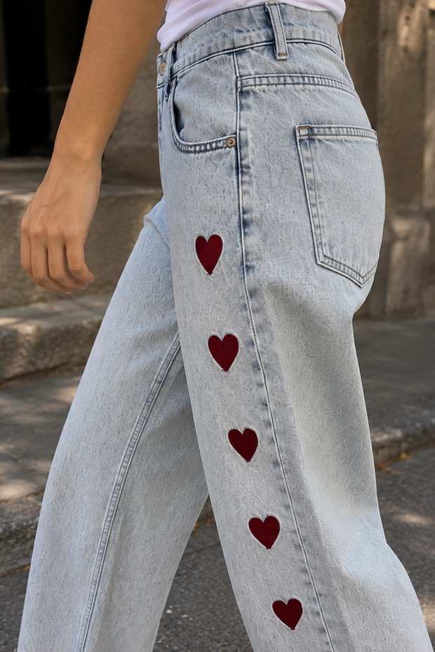 Heartline Wide Leg Jeans