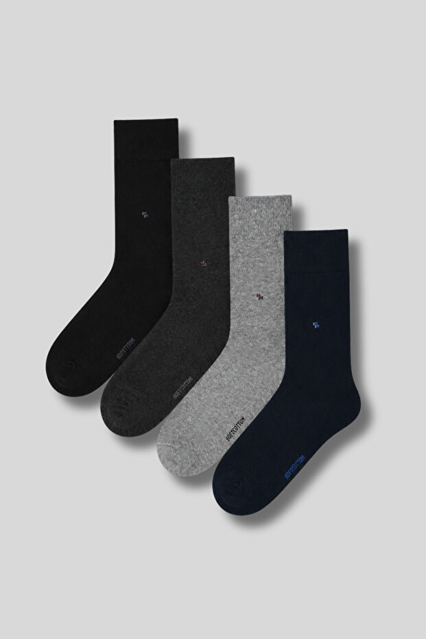 Men's 4-Pack Cotton Patterned Socks