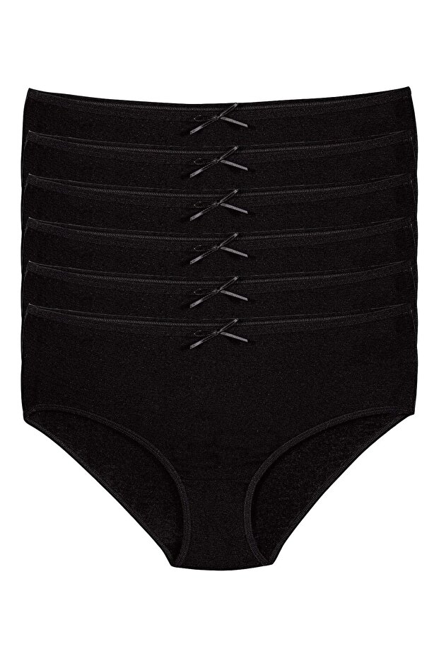 Bambu Bato Women's High Waist Panties Black 6-Pack