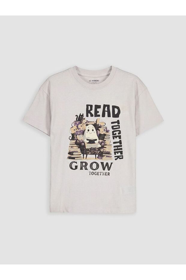 Crew Neck Printed Boy's T-Shirt