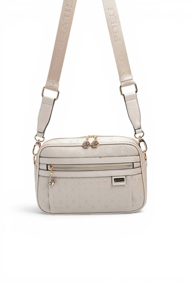 Beige - S.Bej Logo Women's Crossbody Bag Sp1280