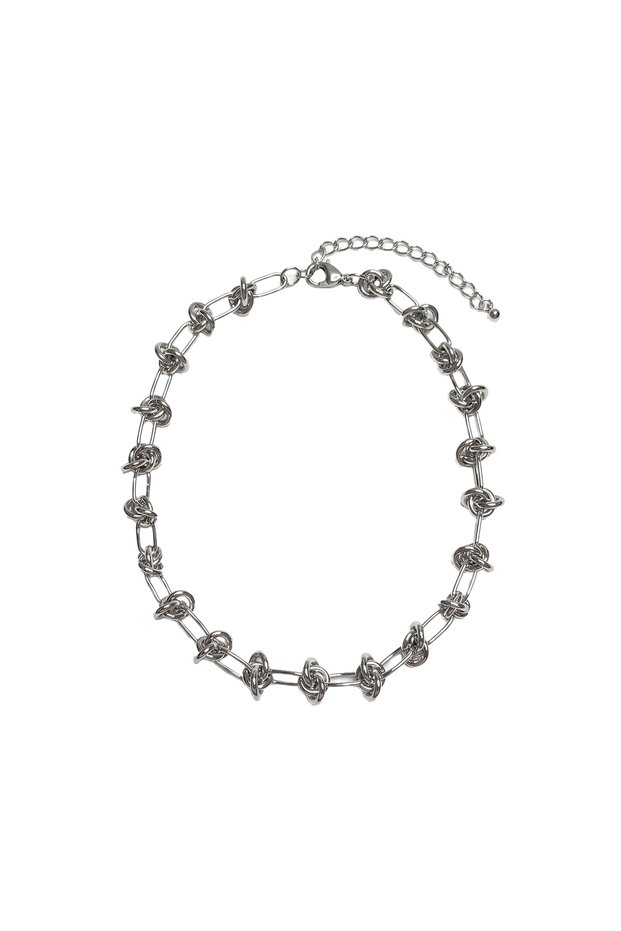 Steel Knot Detailed Chain Necklace