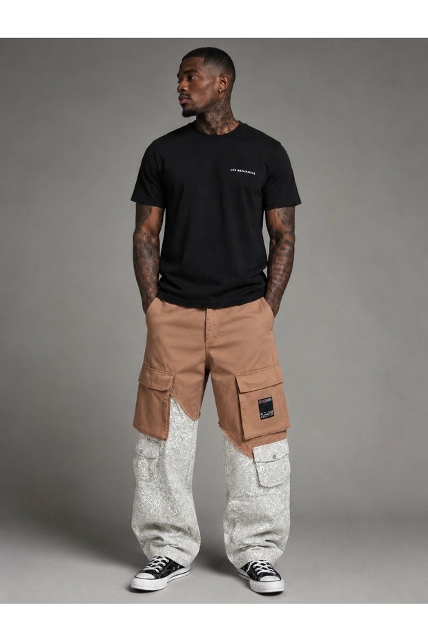 Denim Baggy Fit Cargo Pants