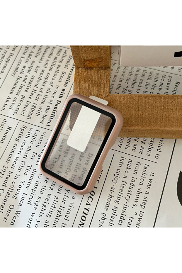 Samsung Galaxy Fit3 grey pink 07 Glass+Case for Fit 3 Tempered Glass Screen Protector & Hard PC Pr