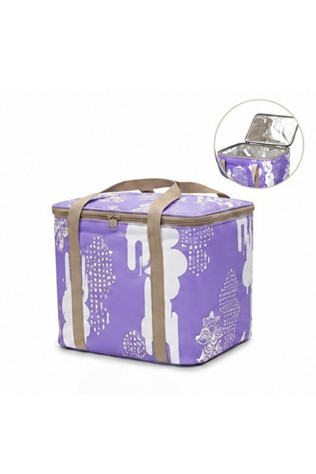 20 Lt Thermal Bag - Nile Patterned Ice Cooler Bag That Keeps Things Cool for Beach and Picnics