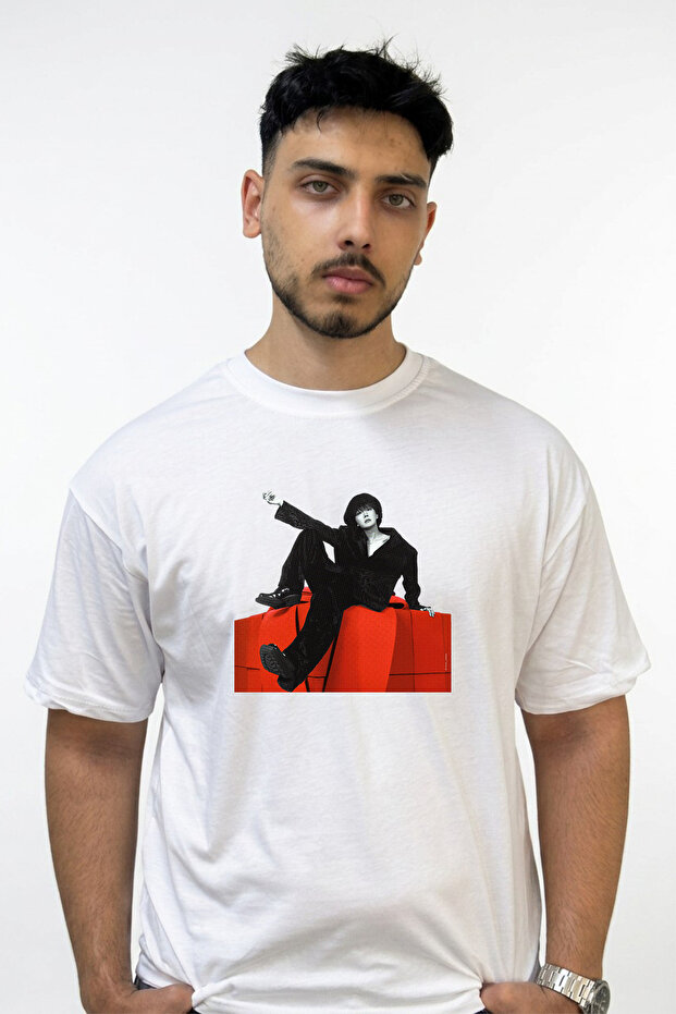 J Hope Design Printed Oversize White T-Shirt