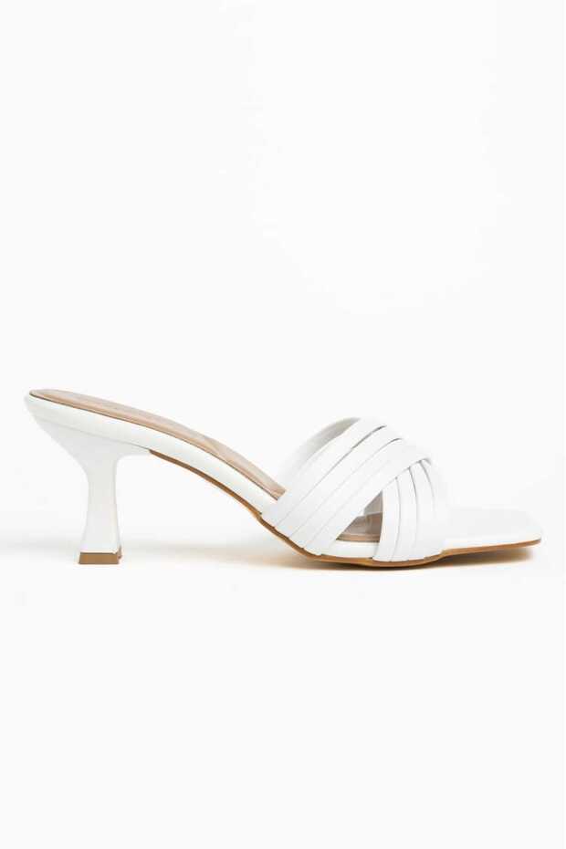 Palermo Women's Heeled Slippers with Cross Straps