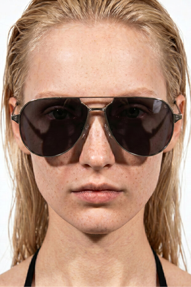 Dranyat Silver Black Sunglasses