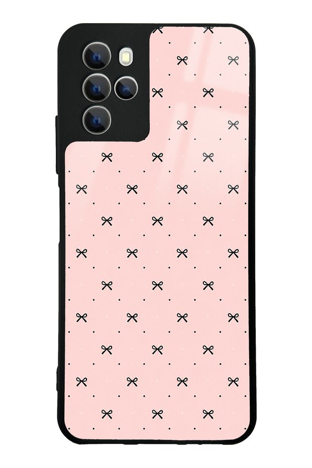 Omix X700 Cream Coquette Pattern Designed Glossy Phone Case