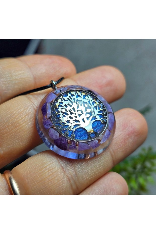 Silver Color Tree of Life - Çeroit Orgonite Necklace (Handmade Design Products)