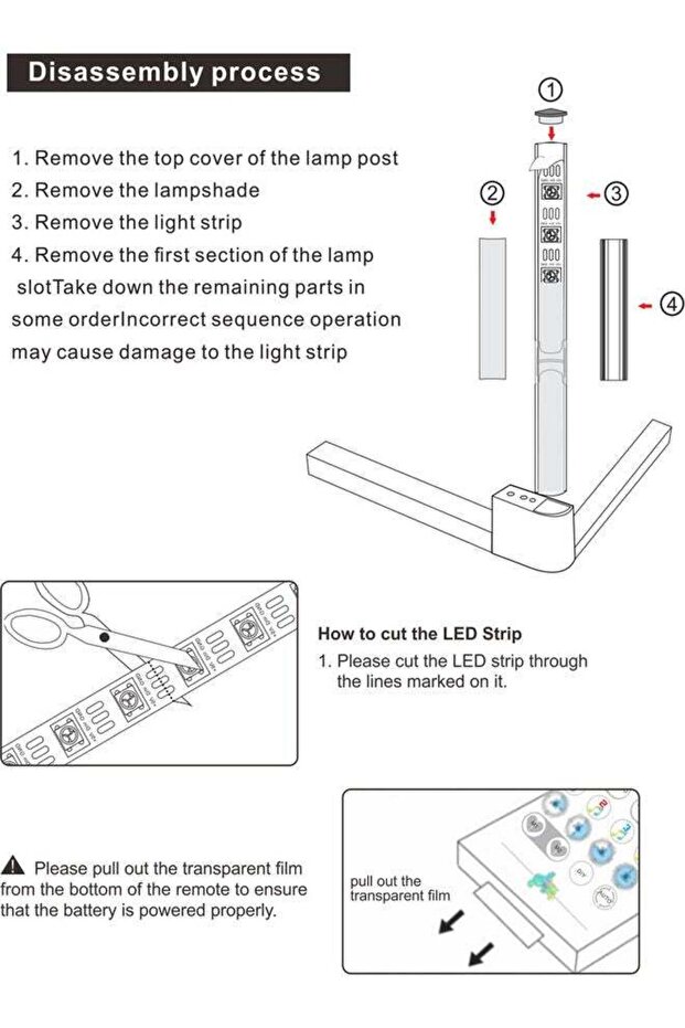 Decorative Corner Standing Lamp with Remote Multicolour - 3