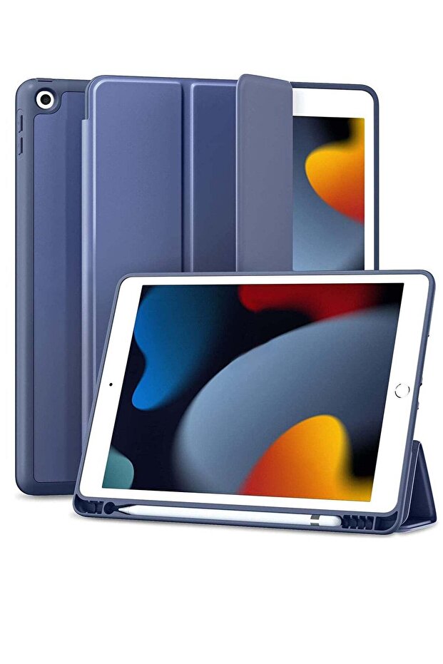 Case Compatible with iPad 9th/8th/7th Gen / iPad 10.2 Inch, Smart Folio Soft TPU Protective Case