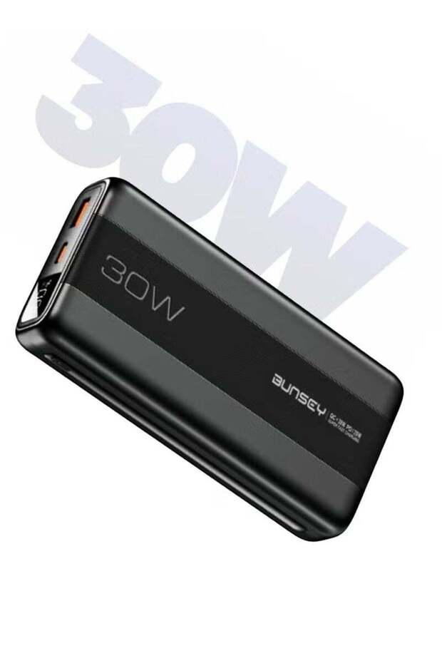 20000mAh 30W Super Fast Charging Power Bank with Digital Display Screen, Power-On Button