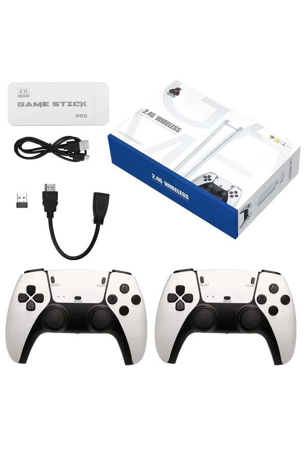 Wireless Retro Game Console, HD 4K Classic Retro Game Console, Mini Arcade Two Player Game