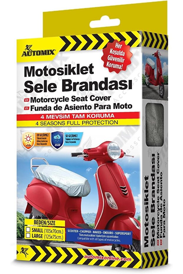 Sefa Ticaret Automix 4 Season Motorcycle Cover Small | Protective for Small and Medium-Sized Motorcycles