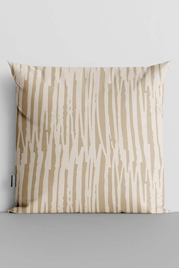 White Vertical Lines Double Sided Digital Printed Throw Pillow Cover