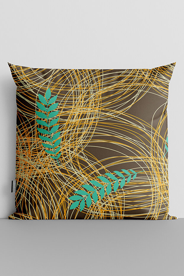 Green Leaves Double-Sided Digital Printed Throw Pillow Cover - 1623
