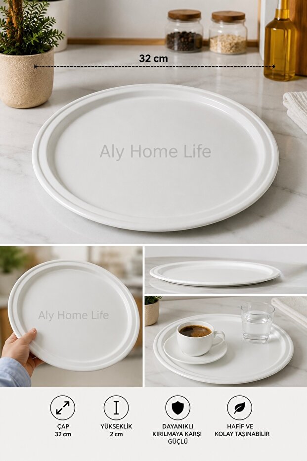 Round Modern Tray Coffee-Tea Presentation Tray