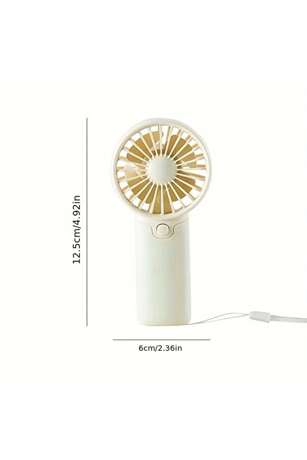 WHITE 2025 Cute Mini Fan Portable Handheld Fan Lightweight Handy Fan Pocket Size Low Noise Small Ele