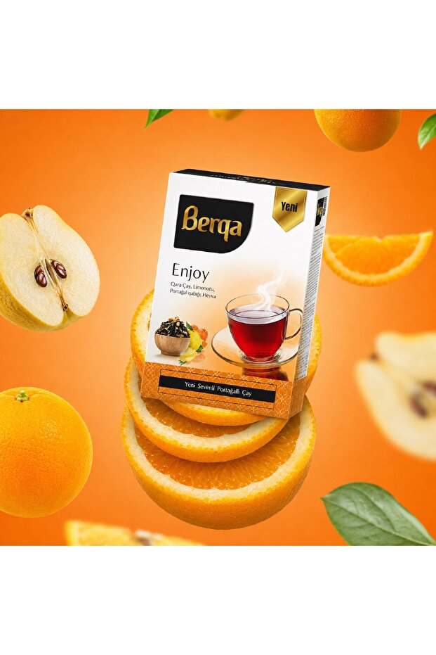 Enjoy Black Tea, Lemongrass, Orange Stick, Quince Fruit Tea 100Gr Berga