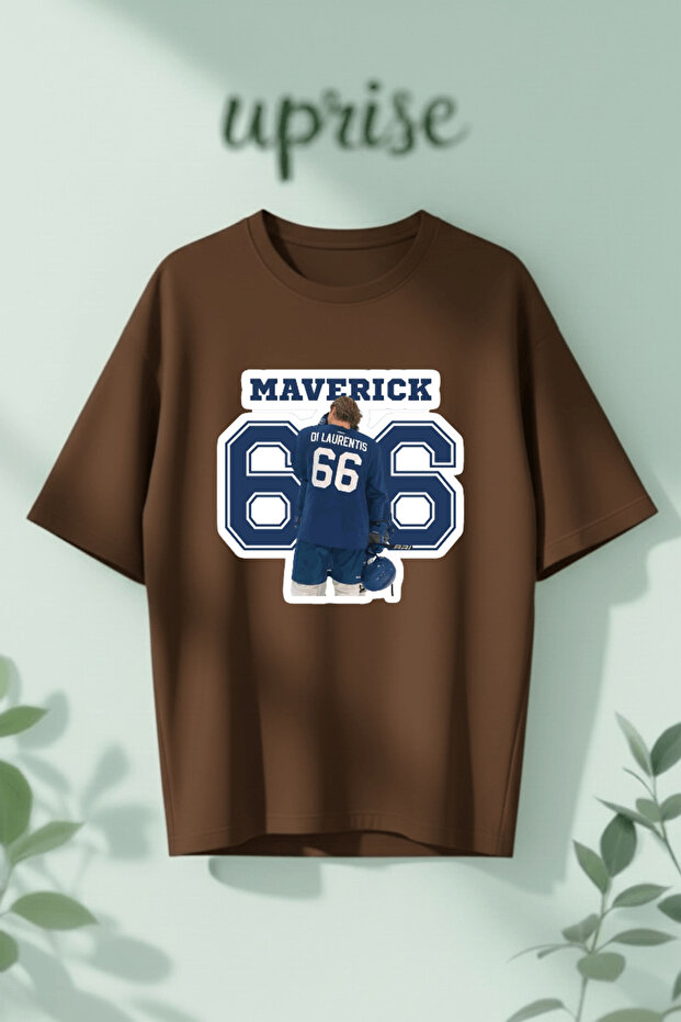 تي شيرت Off Campus Maverick 66 مطبوع من القطن بمقاس كبير