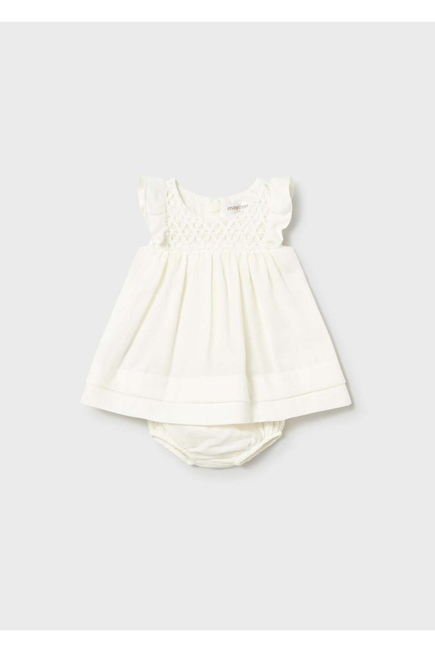 Newborn Baby Girl Dress Cream