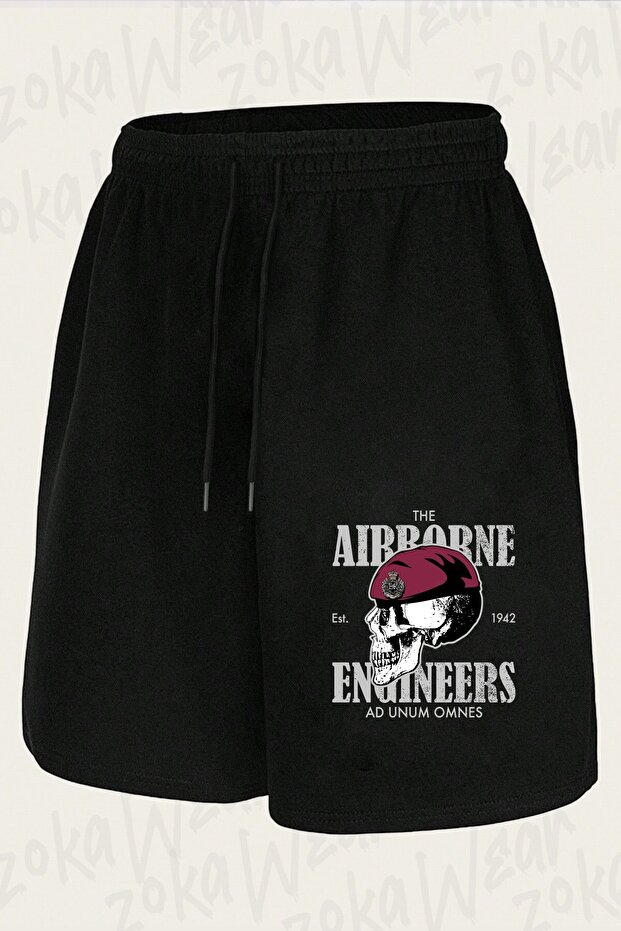Unisex Airborne Engineers Design Printed Shorts