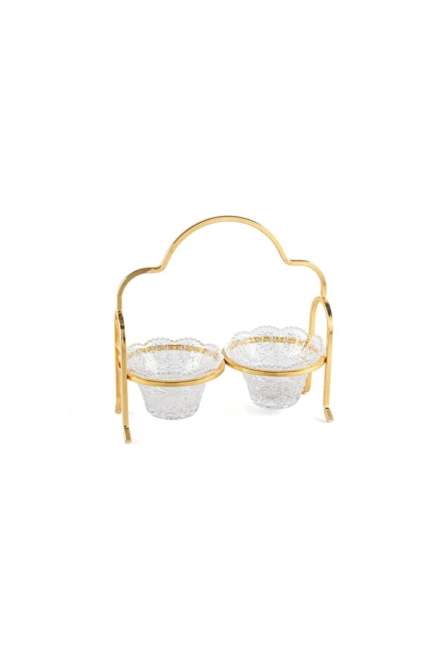 Gold Cam 2-Piece Snack Bowl 25X13X25Cm