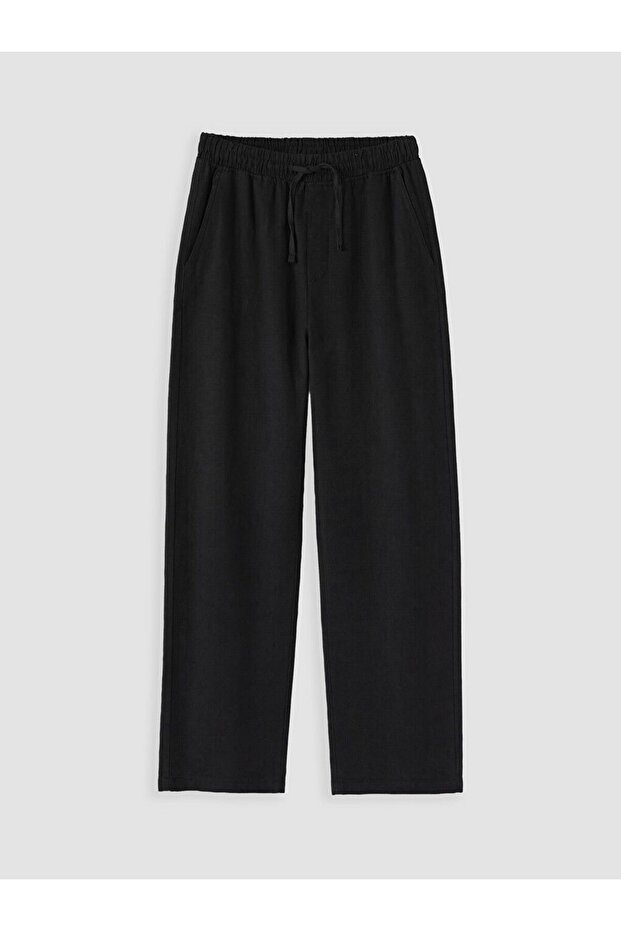 Xside Black Loose Fit Men's Trousers