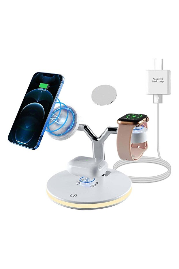 3-in-1 Wireless Fast Charging Stand Quick Charger