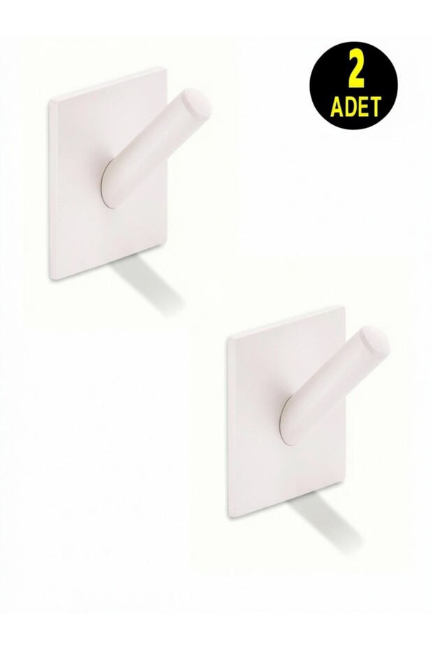 White Adhesive Coat Rack Hallway Entrance Wall Kitchen Bathroom Towel Rack Clothes Hanger Door Back Hanger