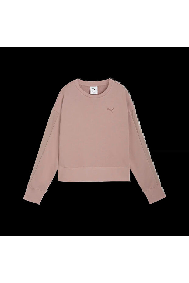 Her Relaxed Crew Pink Women's Sweatshirt - 3