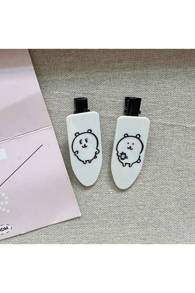 ZCX-B-2PCS Cute Girl Joke Bear Cosmetic Clip Duckbill Clip Seamless Hair Clip Bangs Clip New Hair Ac
