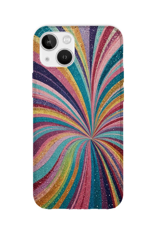 iPhone 15 Compatible Printed Transparent Phone Case | Collection: Colorwave Flux