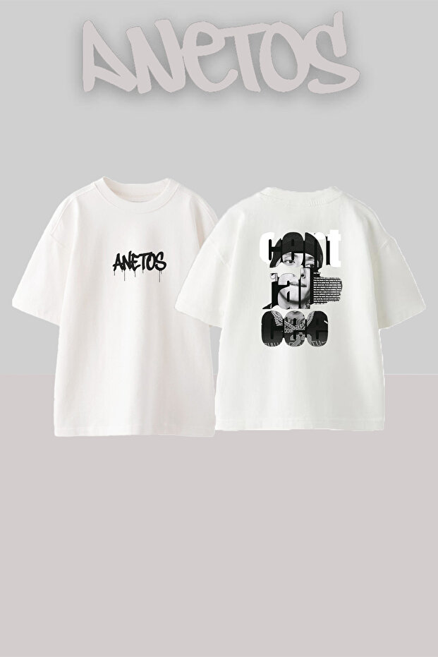 Central Cee_41 Design Printed Unisex Oversize Fit White Tshirt