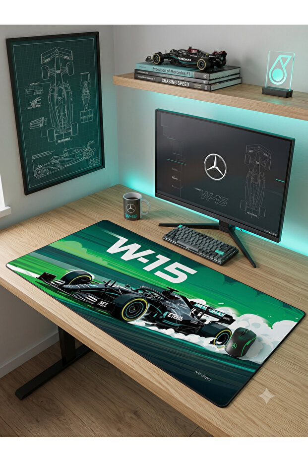 W15 Track Limit 40X90Cm Gaming Player XL Large Size Non-Slip Base Stitched Edge Mousepad