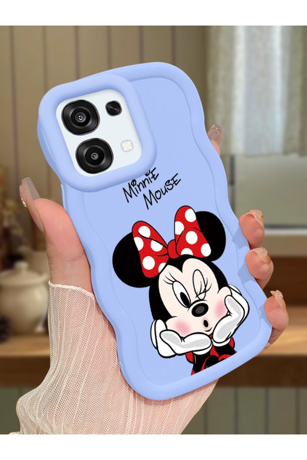 Oppo A6 Pro 5g Compatible Case Camera Protection Blue Silicone Couple Phone Case Cute Pattern