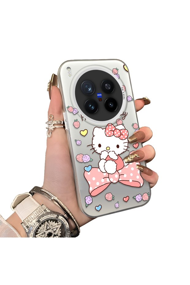 Vivo X300 Pro Compatible Hard Acrylic Back Silicone Edge Lens Protection Case