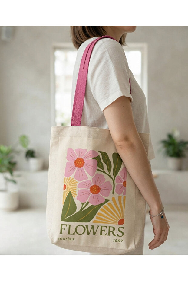 Cloth Tote Bag with Inner Lining 42X38X10 cm Shoulder Bag | Thick Fabric, Durable, Handmade, Daily Use