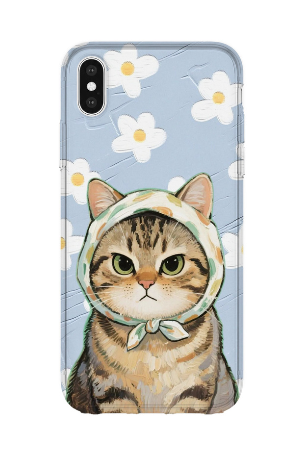 Printed Transparent Phone Case Compatible with iPhone X/Xs |   Collection: Kawaii Cat