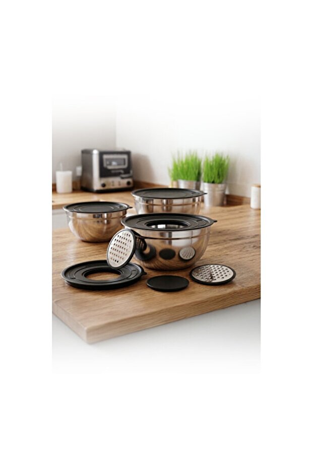 6-Piece Grater Storage and Mixing Set, Practical and Stylish Use