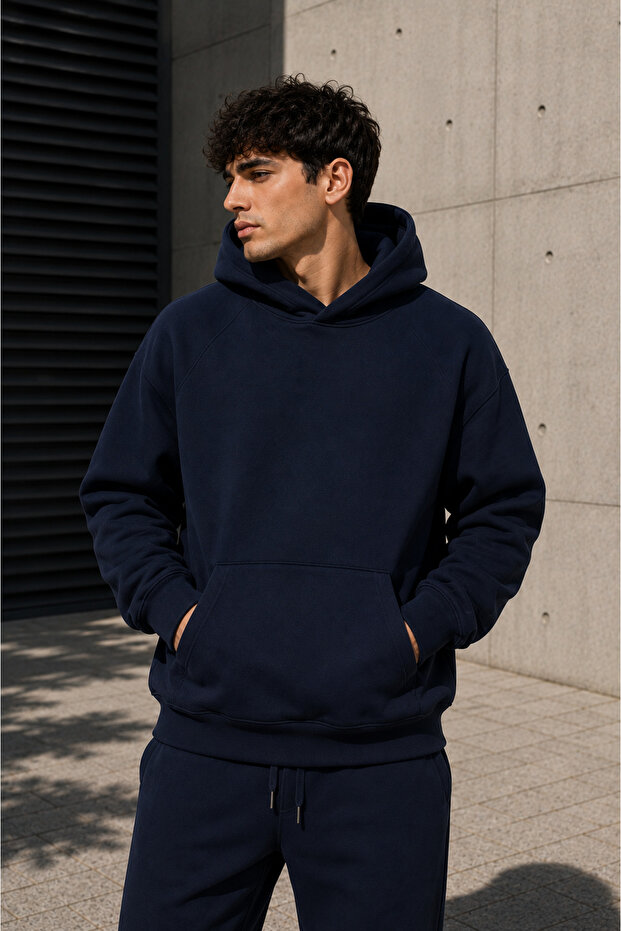 Men's Winter Oversize Hooded Sweatshirt