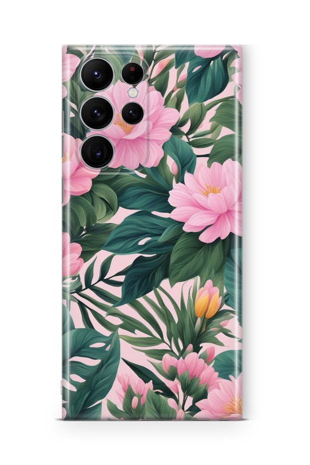 Samsung Galaxy S23 Ultra Compatible Printed Transparent Phone Case | Collection: Floraluxe Botanica