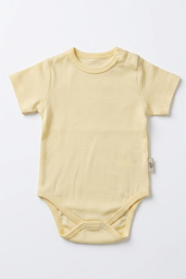 Unisex Baby 100% Cotton Short Sleeve Snap-On Bodysuit