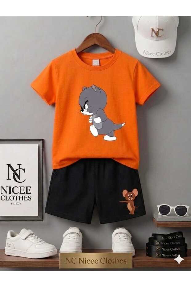 Summer Children's T-Shirt Shorts Unisex (Printed with Sensitive Tom)