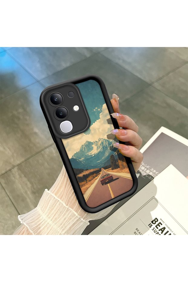 Vivo Y29 4g(V2434) Compatible Black Silicone Case Shockproof with Camera Protection