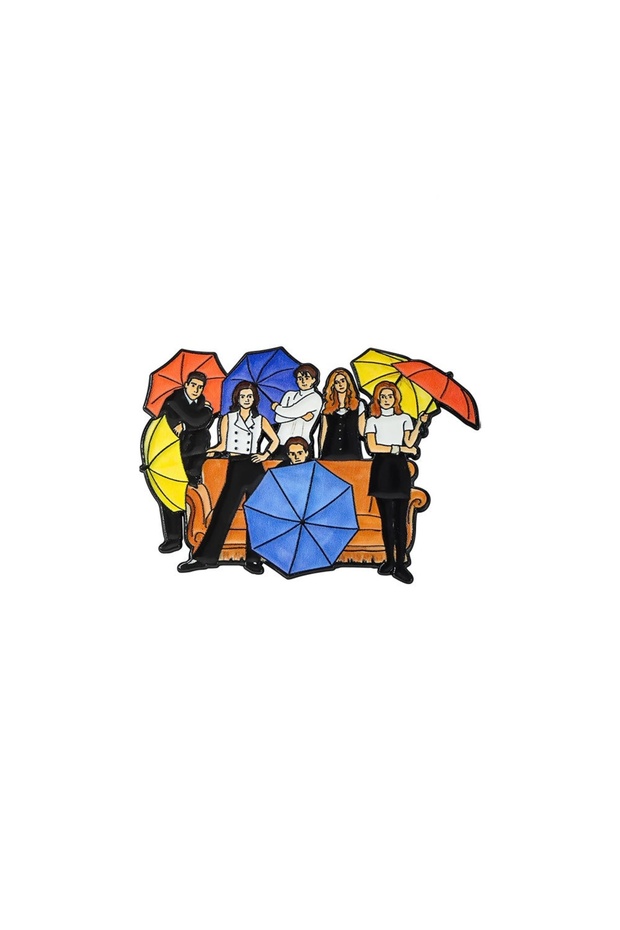 A316G Retro 90s TV Show Character Enamel Pins Nostalgic Funny Metal Brooch Lapel Badge Bag Clothes D