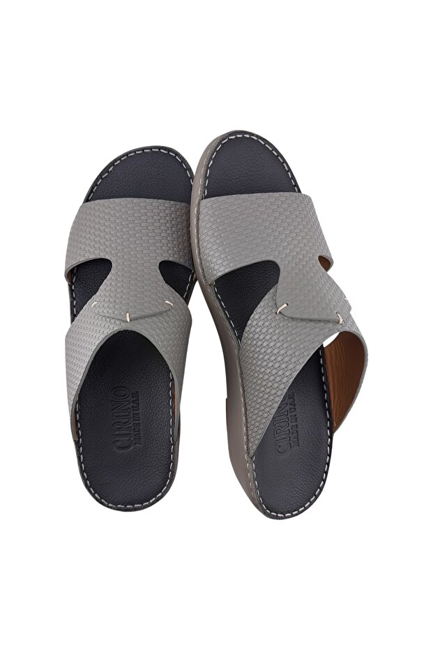 ( MT-103 ) Handmade Arabic Men's Slippers | Outdoor Arabic Sandals For Men | Full Leather