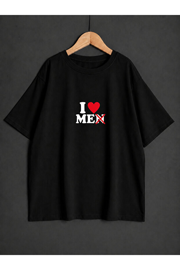 Women's I Love Me Printed Oversized T-Shirt